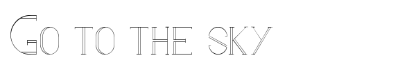 Go to the sky font preview